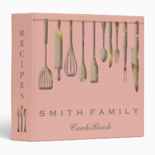 Personalized Family Recipe Cookbook 3 Ring Binder