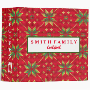 Personalized Family Recipe Cookbook 3 Ring Binder