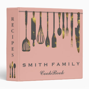 Personalized Family Recipe Cookbook 3 Ring Binder