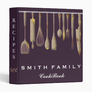 Personalized Family Recipe Cookbook 3 Ring Binder
