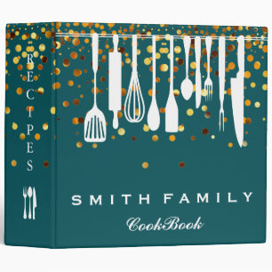 Personalized Family Recipe Cookbook 3 Ring Binder