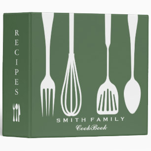 Personalized Family Recipe Cookbook 3 Ring Binder