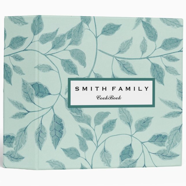 Personalized Family Recipe Cookbook 3 Ring Binder (Front/Spine)