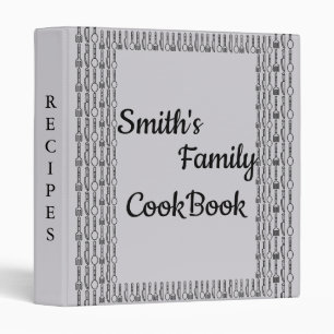 Personalized Family Recipe Cookbook 3 Ring Binder