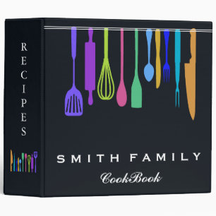 Personalized Family Recipe Cookbook 3 Ring Binder