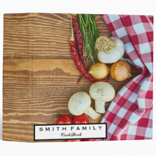 Personalized Family Recipe Cookbook 3 Ring Binder