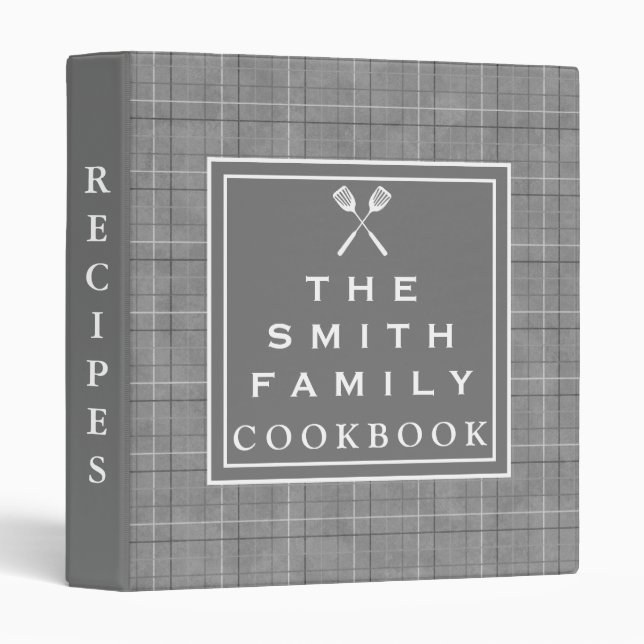 Personalized Family Recipe Cookbook Binder (Front/Spine)