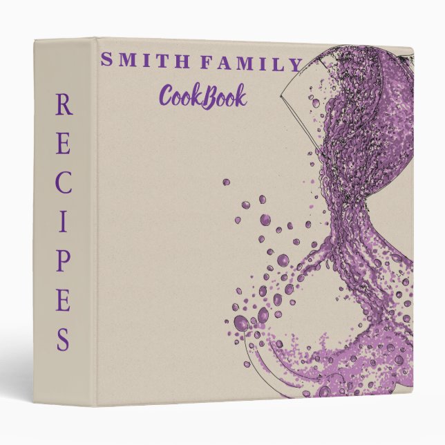 Personalized Family Recipe Cookbook Binder (Front/Spine)