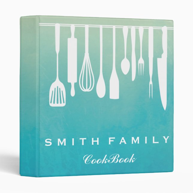 Personalized Family Recipe Cookbook Binder (Front/Spine)