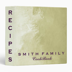 Personalized Family Recipe Cookbook Binder