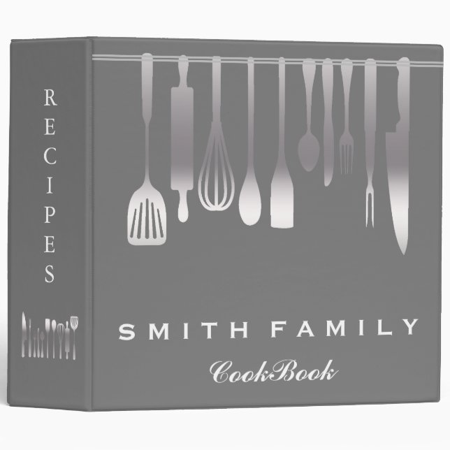 Personalized Family Recipe Cookbook Binder (Front/Spine)