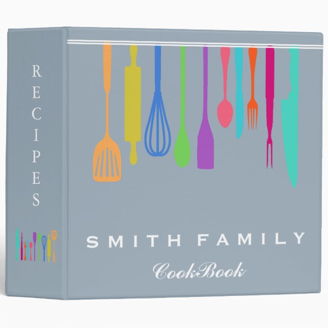 Personalized Family Recipe Cookbook Binder (Front/Spine)