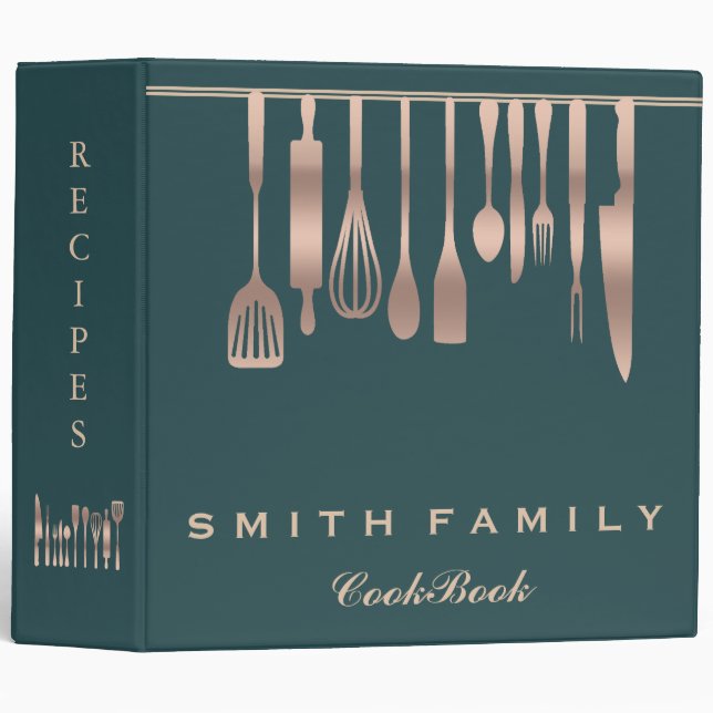 Personalized Family Recipe Cookbook Binder (Front/Spine)