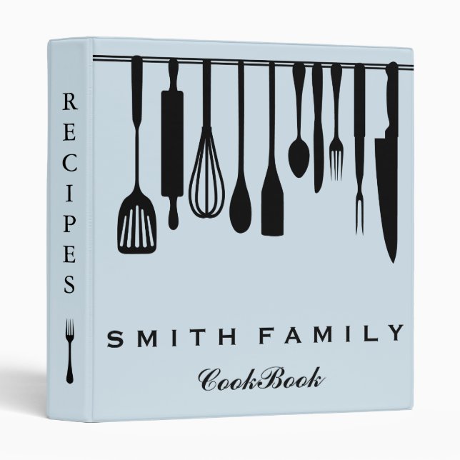 Personalized Family Recipe Cookbook Binder (Front/Spine)