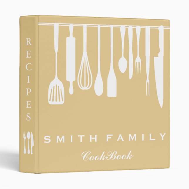 Personalized Family Recipe Cookbook Binder (Front/Spine)