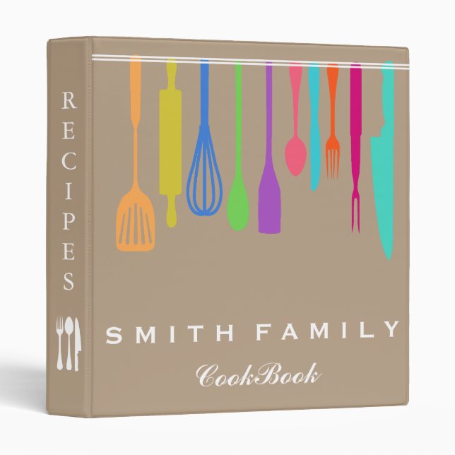Personalized Family Recipe Cookbook Binder (Front/Spine)