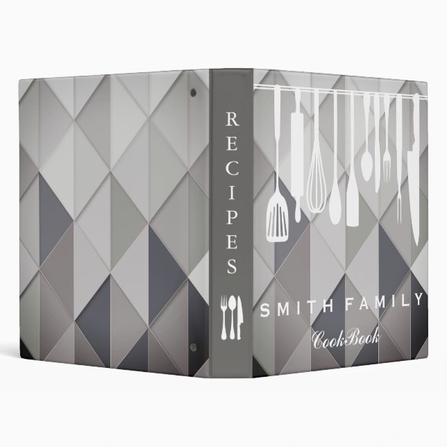 Personalized Family Recipe Cookbook Binder (Background)