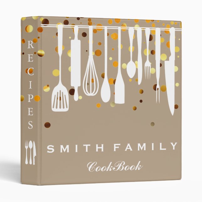 Personalized Family Recipe Cookbook Binder (Front/Spine)