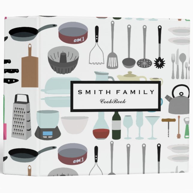 Personalized Family Recipe Cookbook Binder (Front/Spine)