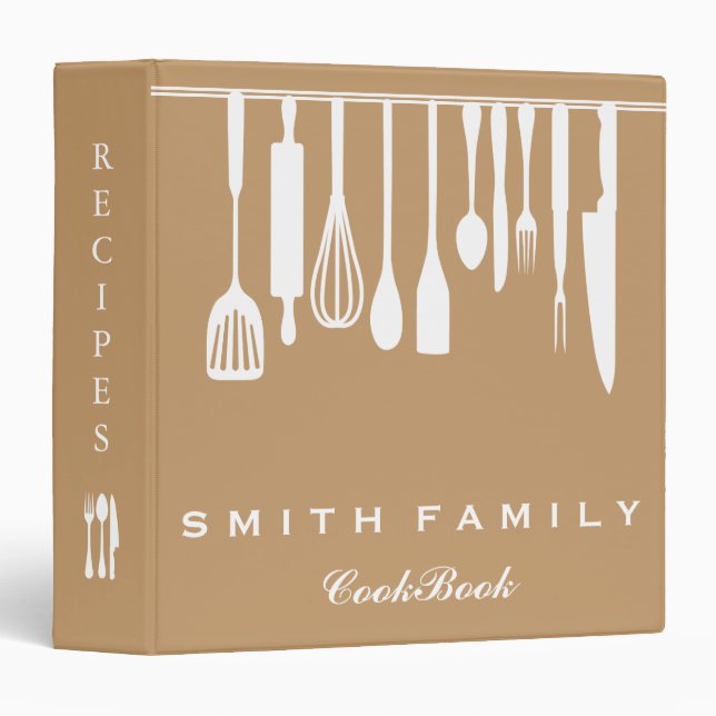 Personalized Family Recipe Cookbook Binder (Front/Spine)