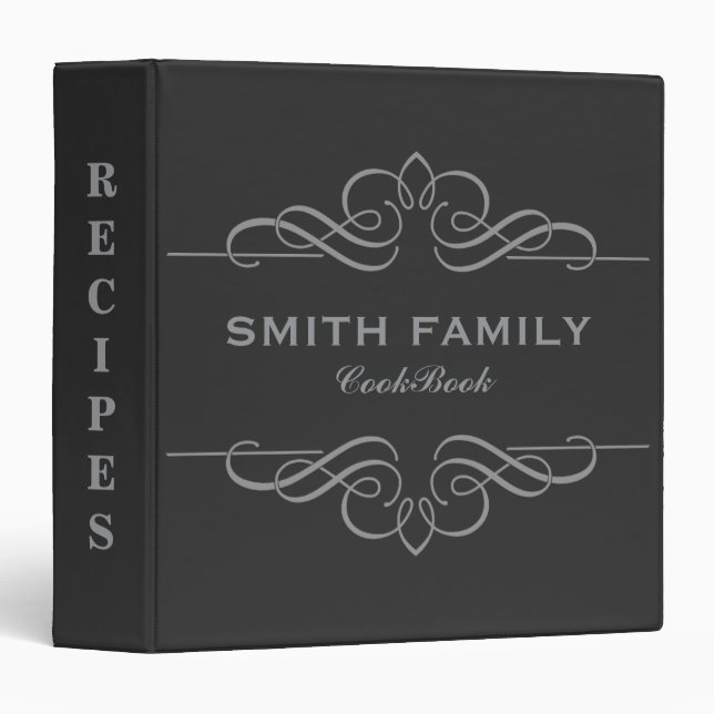 Personalized Family Recipe Cookbook Binder (Front/Spine)
