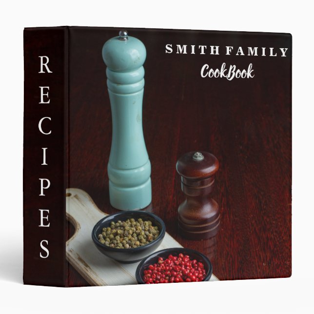 Personalized Family Recipe Cookbook Binder (Front/Spine)