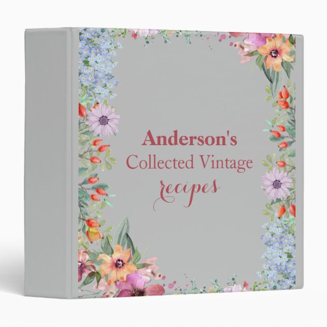 Personalized Family Recipe Cookbook Binder (Front/Spine)