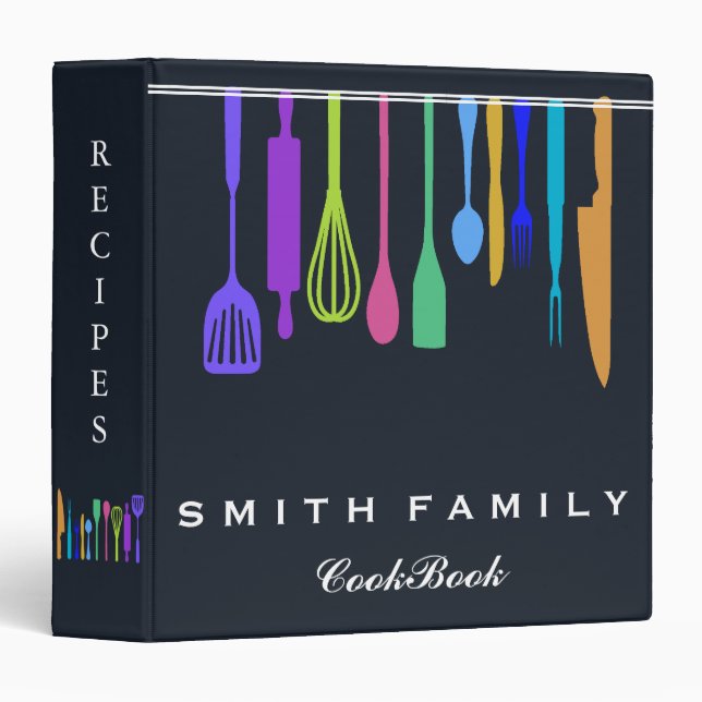 Personalized Family Recipe Cookbook Binder (Front/Spine)