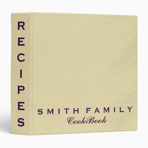 Personalized Family Recipe Cookbook Binder