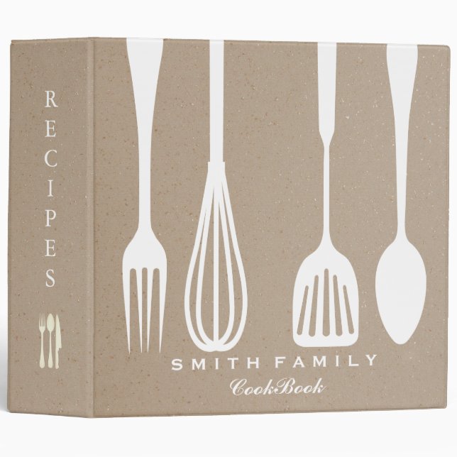 Personalized Family Recipe Cookbook Binder (Front/Spine)