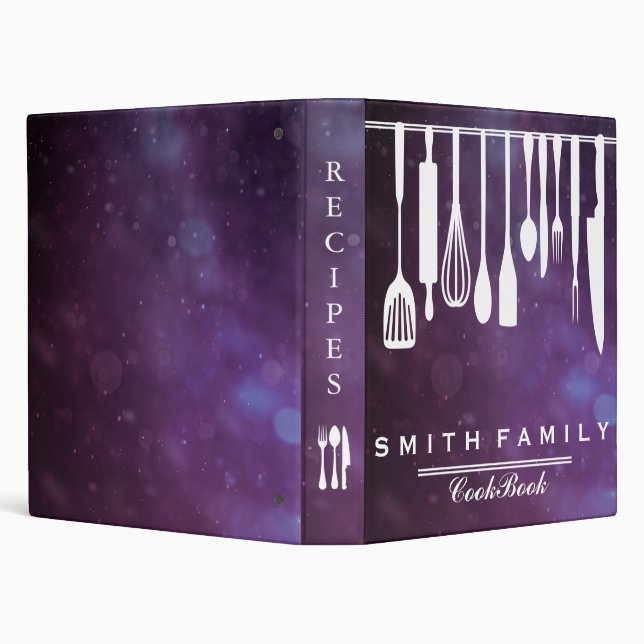 Personalized Family Recipe Cookbook Binder (Background)