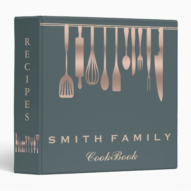 Personalized Family Recipe Cookbook Binder (Front/Spine)