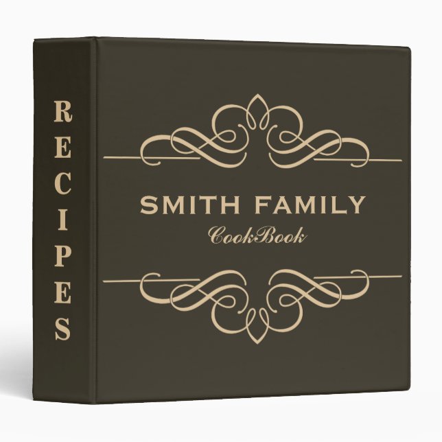 Personalized Family Recipe Cookbook Binder (Front/Spine)