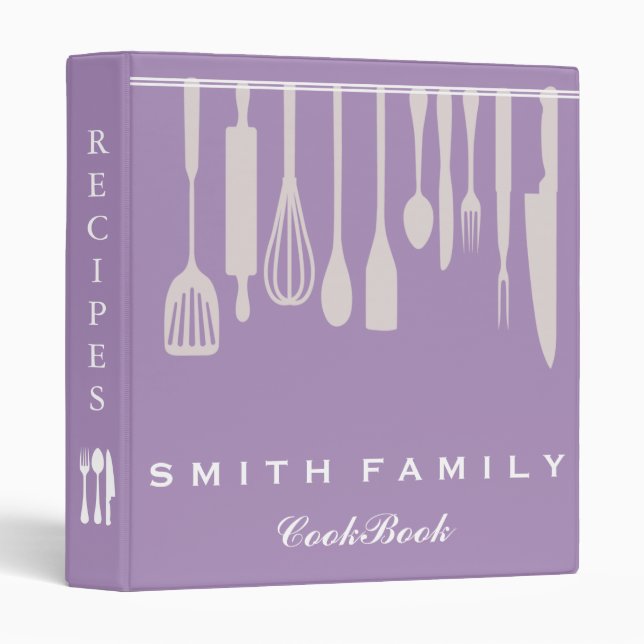 Personalized Family Recipe Cookbook Binder (Front/Spine)