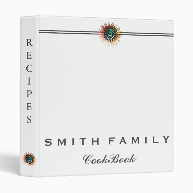 Personalized Family Recipe Cookbook Binder (Front/Spine)