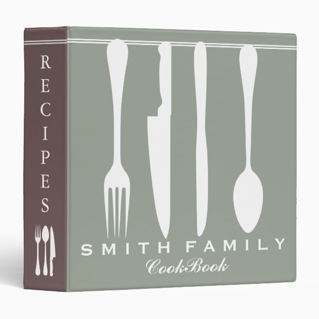 Personalized Family Recipe Cookbook Binder (Front/Spine)