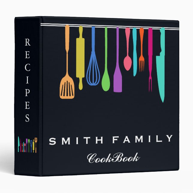 Personalized Family Recipe Cookbook Binder (Front/Spine)