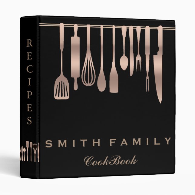 Personalized Family Recipe Cookbook Binder (Front/Spine)