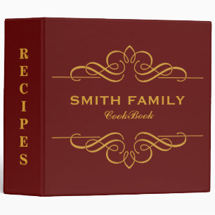Personalized Family Recipe Cookbook Binder