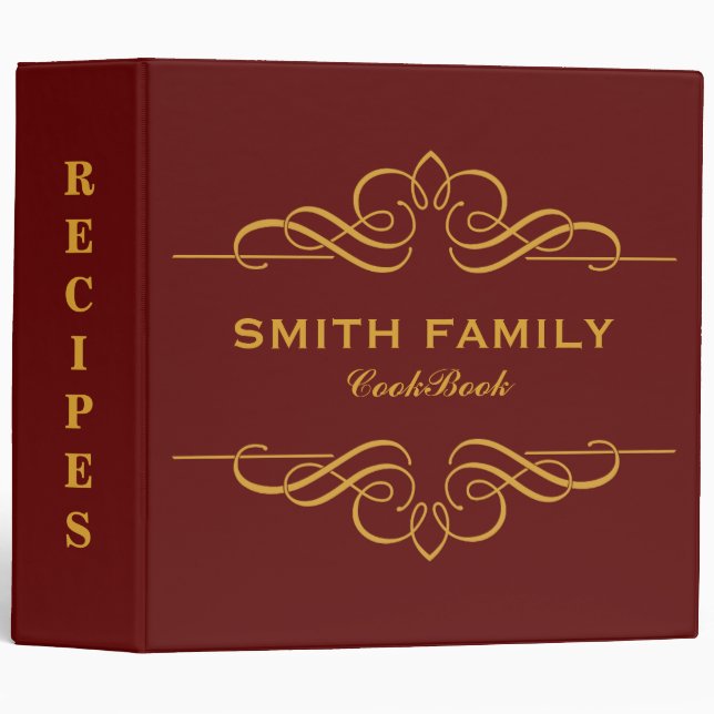 Personalized Family Recipe Cookbook Binder (Front/Spine)