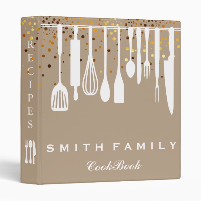 Personalized Family Recipe Cookbook Binder (Front/Spine)