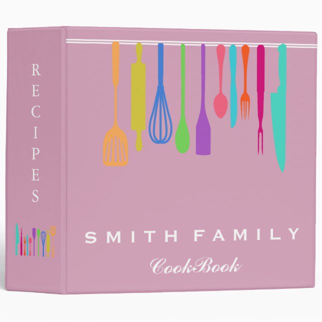 Personalized Family Recipe Cookbook Binder (Front/Spine)