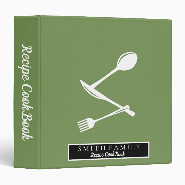 Personalized Family Recipe Cookbook Binder (Front/Spine)