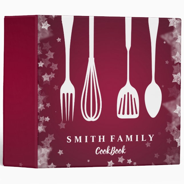 Personalized Family Recipe Cookbook Binder (Front/Spine)