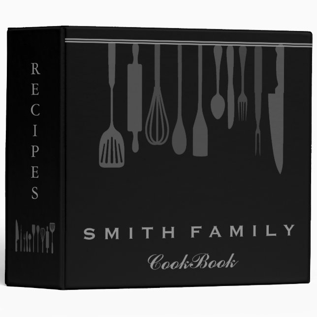 Personalized Family Recipe Cookbook Binder (Front/Spine)