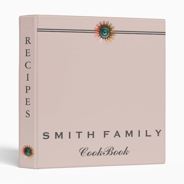 Personalized Family Recipe Cookbook Binder (Front/Spine)