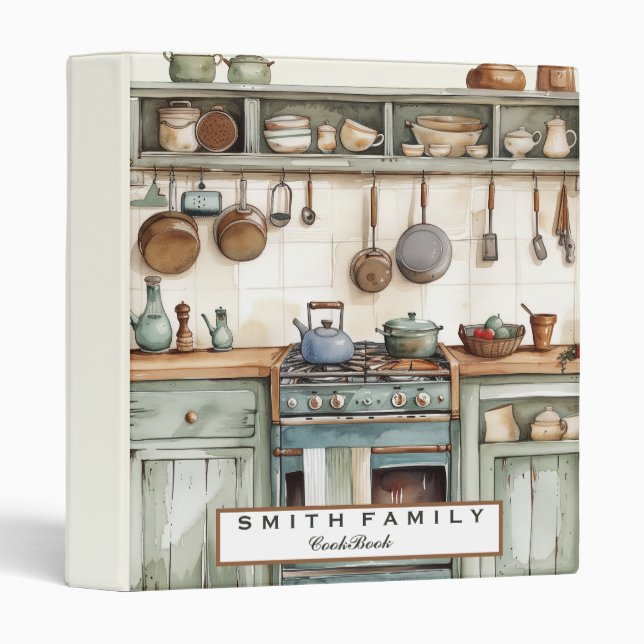Personalized Family Recipe Cookbook Binder (Front/Spine)