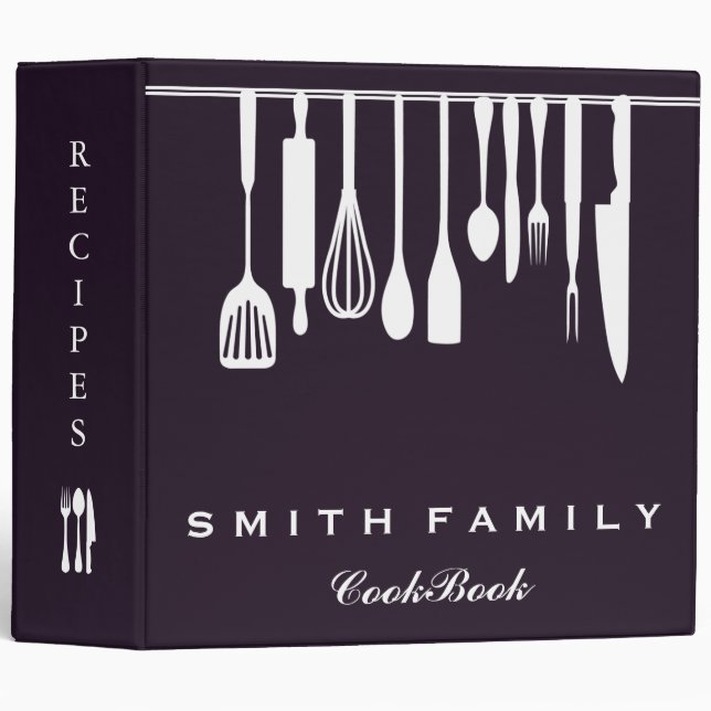 Personalized Family Recipe Cookbook Binder (Front/Spine)
