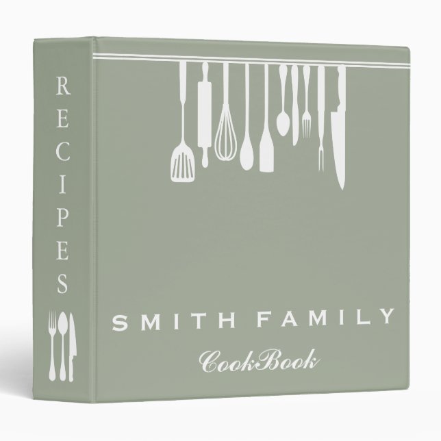 Personalized Family Recipe Cookbook Binder (Front/Spine)