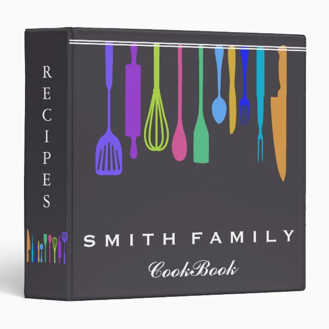 Personalized Family Recipe Cookbook Binder (Front/Spine)
